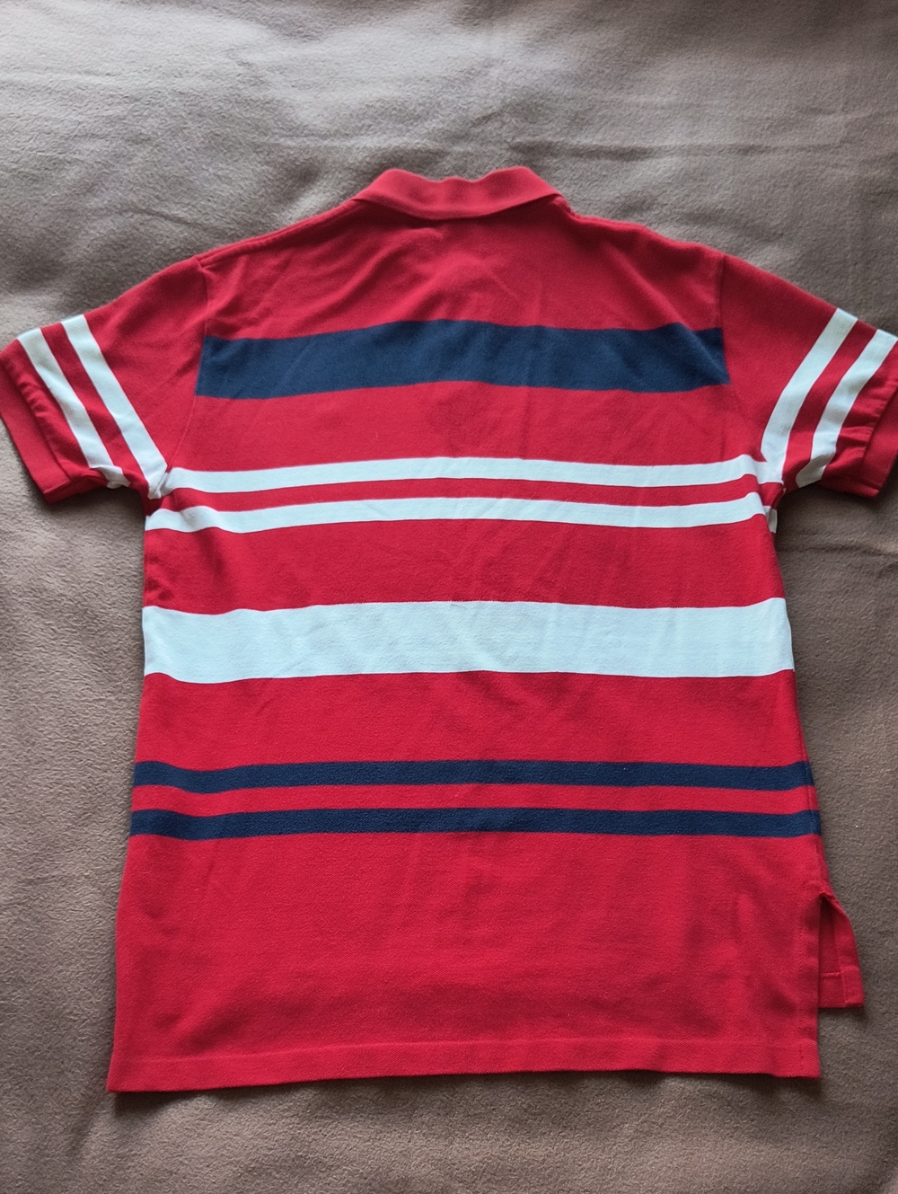 Polo Ralph Lauren Red Striped Cotton Polo - Picture 5 of 5